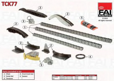FAI AUTOPARTS tck77 -  Комплект цепи привода распредвала